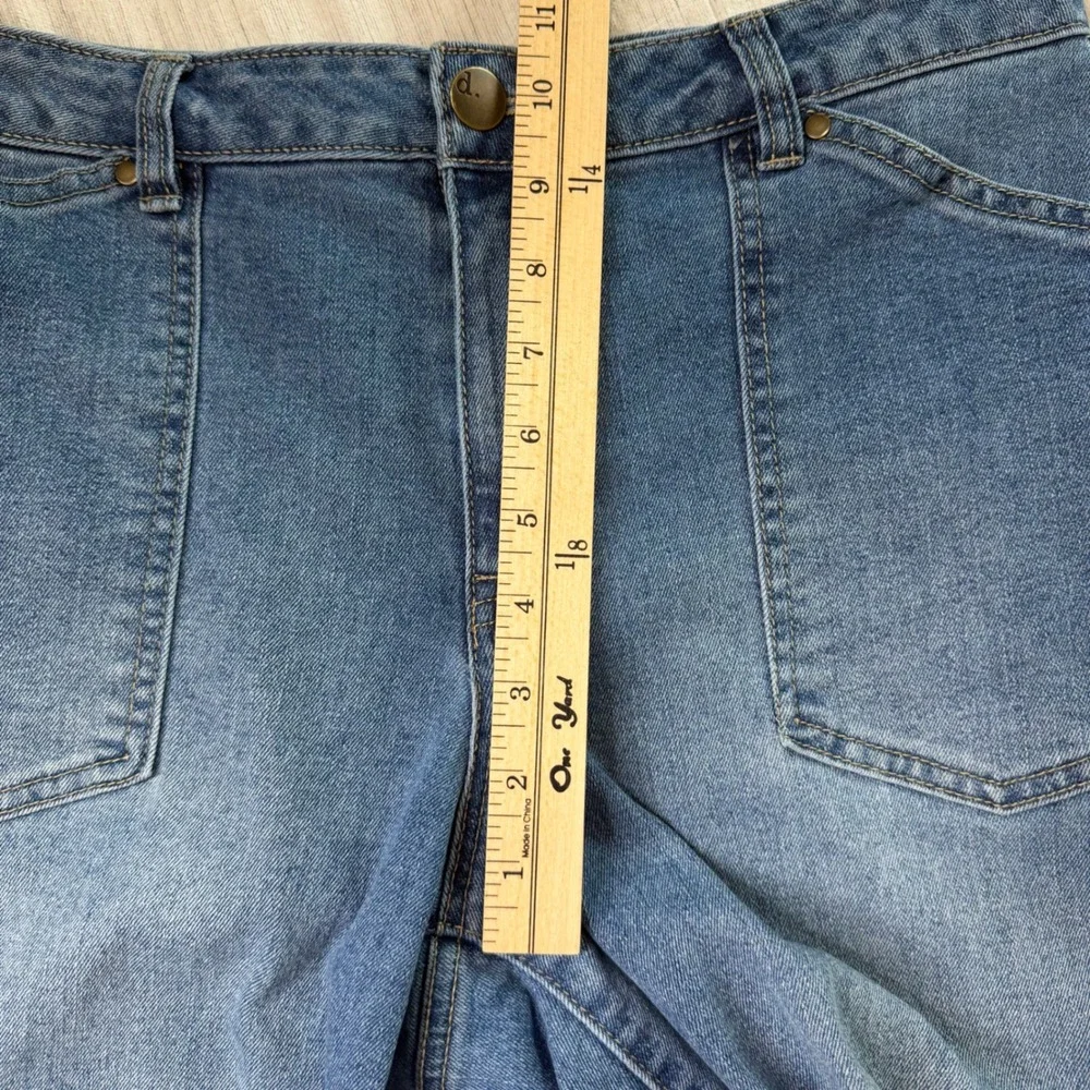 d.jeans New York Women 10 Blue Straight Leg Carpenter Style Denim Jeans
